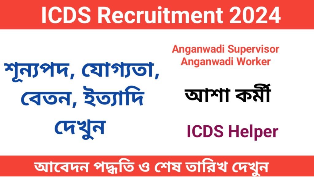 ICDS Recruitment 2024