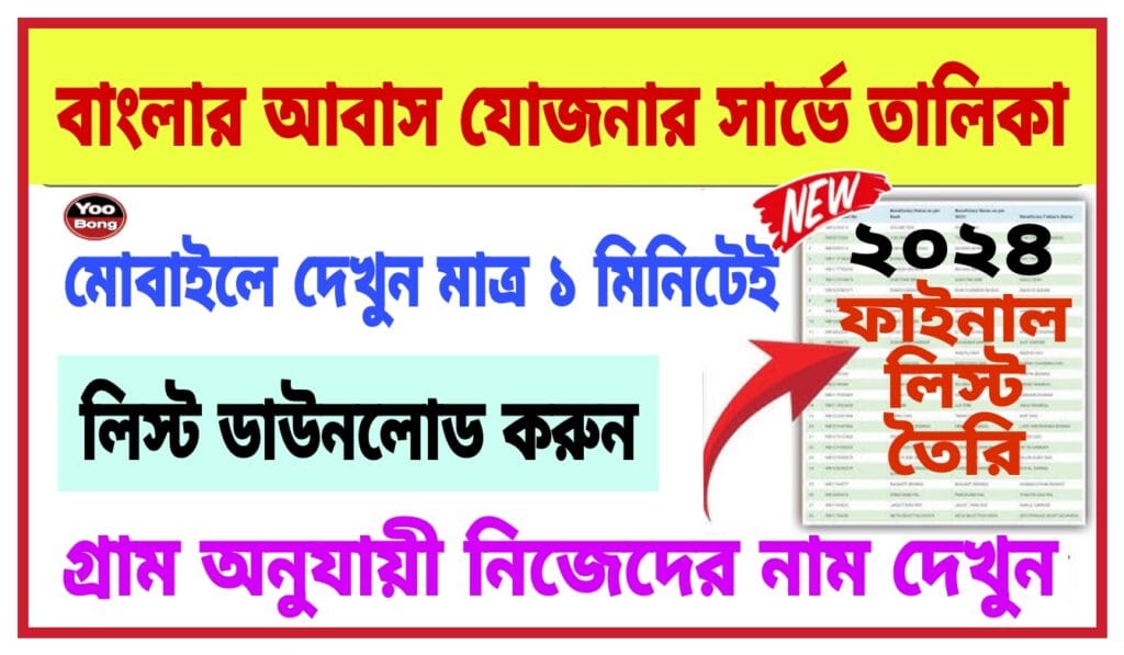 Bangla Awas Yojana List 2024