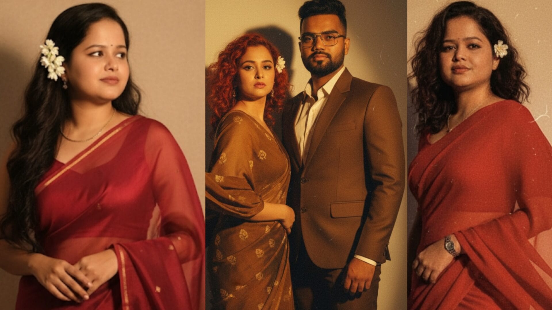 Viral Red Saree Girl Prompt 2025